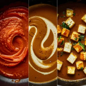 Different phase during Paneer Makhani Recipe