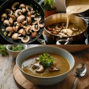 Step by Step Cream of Mushroom Soup Recipe