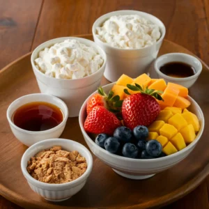 Ingredients for Cottage Cheese Recipe Dessert