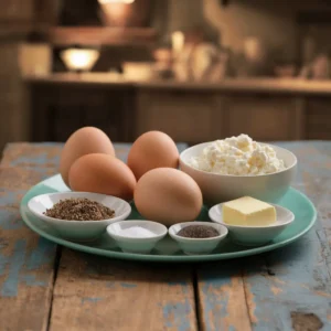 Ingredients for Eggs Cottage Cheese Recipe