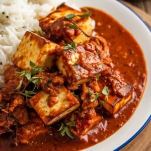 paneer kolhapuri with rice