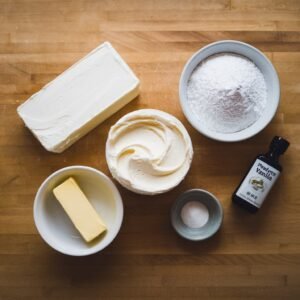 Ingredients for Cream Cheese Frosting Recipe