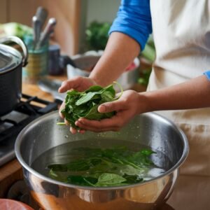 Preparation of spinach