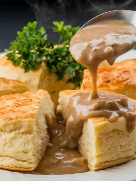 Sausage Gravy Recipe and Serv the Gravy Over Biscuits