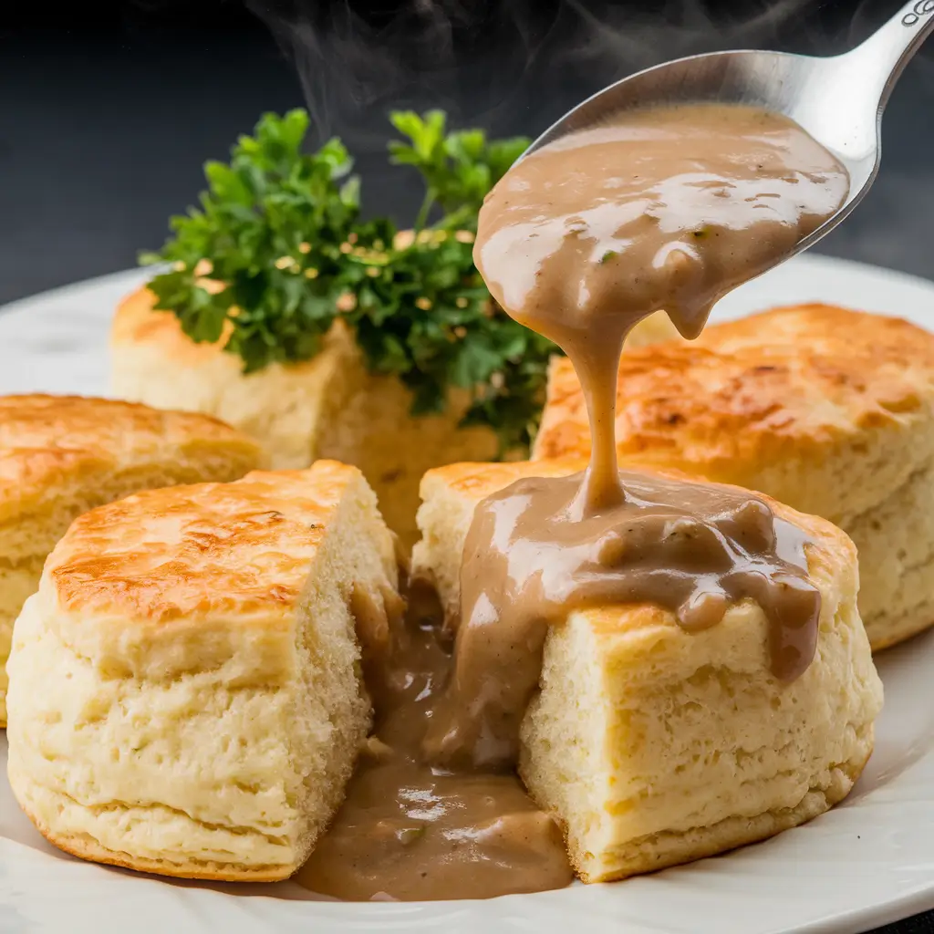 Sausage Gravy Recipe and Serv the Gravy Over Biscuits