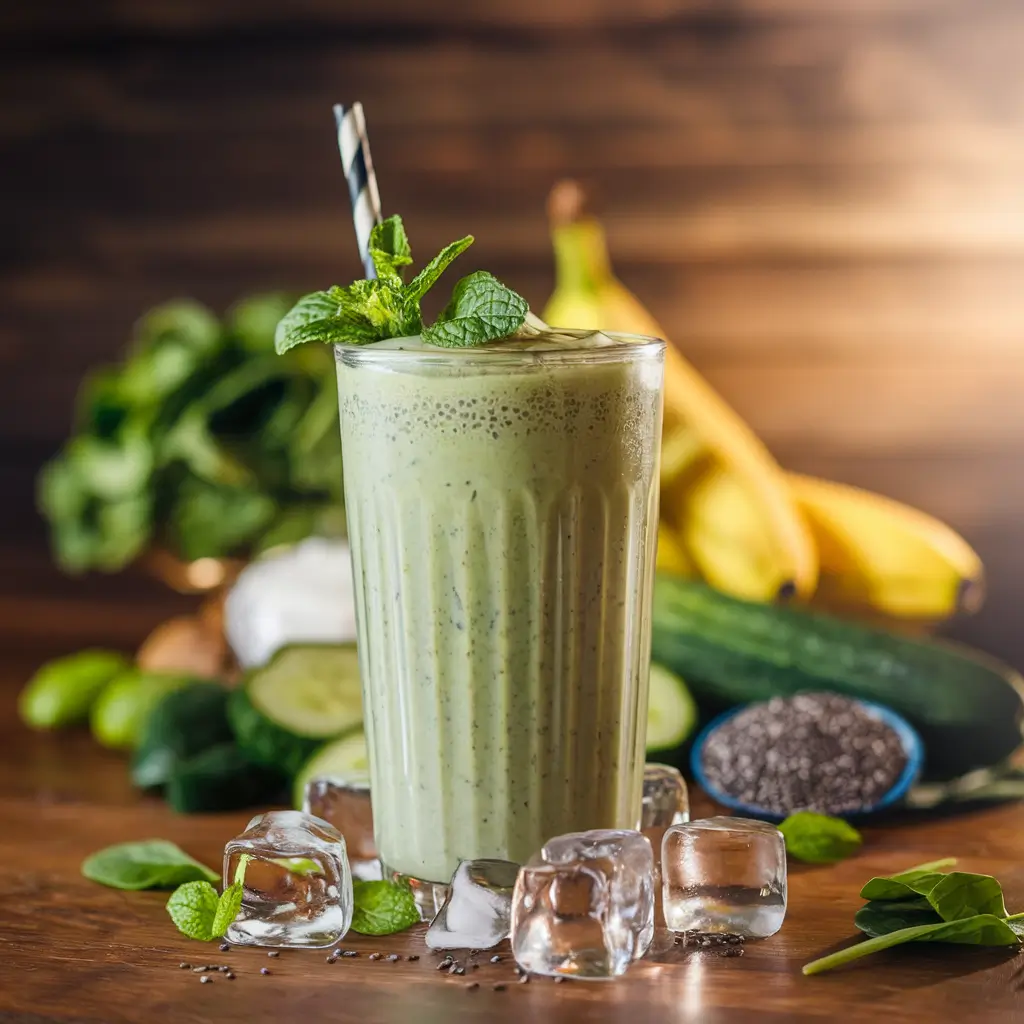 Serve and Enjoy! Green Shake Recipe
