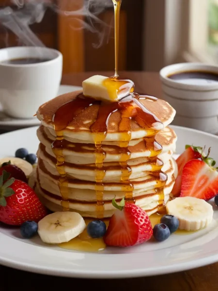 Serve and Enjoy! Buttermilk Pancake Recipe